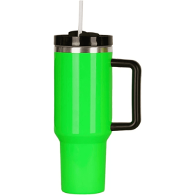40 Oz Tumbler With Handle And Straw Lid, Insulated Stainless Steel Double Wall Spill Proof Water Bottle Travel Mug