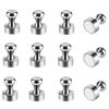 12pcs/Set Refrigerator Magnet Push Pin, Brushed Nickel Steel Fridge Magents, Magnetic Pushpins, Magnet Thumb Tacks, Magnets For Whiteboard, Kitchen, O