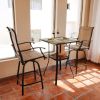 MEOOEM Outdoor Patio High Bar Set, Wood-Like Bar Table and Bar Chair for Living Room and Small Space Dining Room