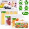 20Pcs Reusable Food Storage Bags 5 Sandwich Snack Gallon Quart Bag Leakproof BPA Free Food Container Freezer Safe Lunch Bag