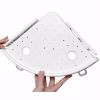 Bathroom Wall Corner Shelf Organizer; Kitchen Corner Storage Rack Non-Marking Shelf with Hooks; Easy to Install (White; One Size)