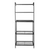 Kitchen Shelf,4-Tier Metal Baker's Rack Organizer Stand Shelf Kitchen Microwave Cart Storage Countertop Dorm Microwave Stand Kitchen Storage Shelving
