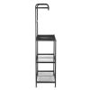 Kitchen Shelf,4-Tier Metal Baker's Rack Organizer Stand Shelf Kitchen Microwave Cart Storage Countertop Dorm Microwave Stand Kitchen Storage Shelving
