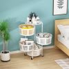 Household Storage Shelf Organizer Rotatable Bathroom 3-layer Multi-layer Bedroom 3-5 Layers Movable Kitchen Organizers