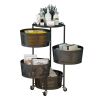 Storage Basket Kitchen Organizers Rotatable Bedroom Bathroom Movable 3-layer Multi-layer 3-5 Layers Stockpile Shelf