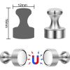 12pcs/Set Refrigerator Magnet Push Pin, Brushed Nickel Steel Fridge Magents, Magnetic Pushpins, Magnet Thumb Tacks, Magnets For Whiteboard, Kitchen, O