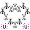 12pcs/Set Refrigerator Magnet Push Pin, Brushed Nickel Steel Fridge Magents, Magnetic Pushpins, Magnet Thumb Tacks, Magnets For Whiteboard, Kitchen, O