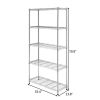 5 Tier Layer Storage Rack Organizer Kitchen Shelving Steel Wire Shelves;  35.44 x 13.78 x 70.87 inch