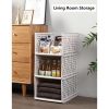 2 PCS Wardrobe Organizer Plastic Drawer Organizer Stackable Shelves Basket Cloth Wardrobe Container Bin Cabinets Home Office Bedroom Laundry Pull Out